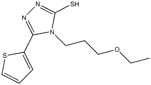 4-(3-ethoxypropyl)-5-(thiophen-2-yl)-4H-1,2,4-triazole-3-thiol Struktur