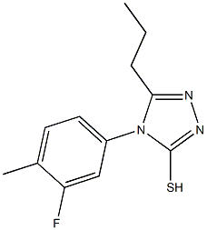 4-(3-fluoro-4-methylphenyl)-5-propyl-4H-1,2,4-triazole-3-thiol Struktur