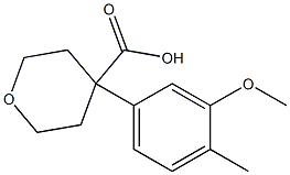 4-(3-methoxy-4-methylphenyl)oxane-4-carboxylic acid Struktur