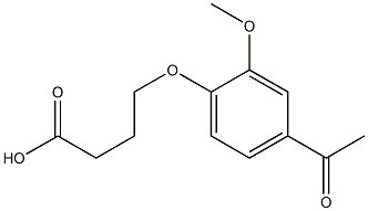 4-(4-acetyl-2-methoxyphenoxy)butanoic acid Struktur