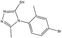 4-(4-bromo-2-methylphenyl)-5-methyl-4H-1,2,4-triazole-3-thiol Struktur