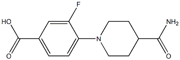 4-(4-carbamoylpiperidin-1-yl)-3-fluorobenzoic acid Struktur