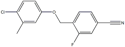 4-(4-chloro-3-methylphenoxymethyl)-3-fluorobenzonitrile Struktur