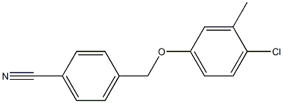 4-(4-chloro-3-methylphenoxymethyl)benzonitrile Struktur