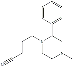 4-(4-methyl-2-phenylpiperazin-1-yl)butanenitrile Struktur