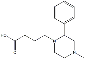 4-(4-methyl-2-phenylpiperazin-1-yl)butanoic acid Struktur