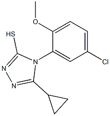 4-(5-chloro-2-methoxyphenyl)-5-cyclopropyl-4H-1,2,4-triazole-3-thiol Struktur