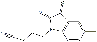 4-(5-methyl-2,3-dioxo-2,3-dihydro-1H-indol-1-yl)butanenitrile Struktur