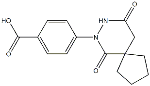 4-(6,9-dioxo-7,8-diazaspiro[4.5]dec-7-yl)benzoic acid Struktur