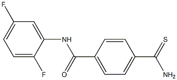 4-(aminocarbonothioyl)-N-(2,5-difluorophenyl)benzamide Struktur