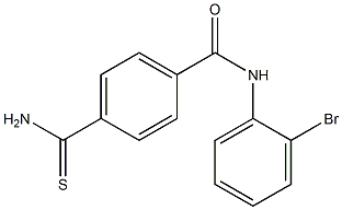 4-(aminocarbonothioyl)-N-(2-bromophenyl)benzamide Struktur