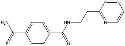 4-(aminocarbonothioyl)-N-(2-pyridin-2-ylethyl)benzamide Struktur