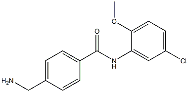 4-(aminomethyl)-N-(5-chloro-2-methoxyphenyl)benzamide Struktur