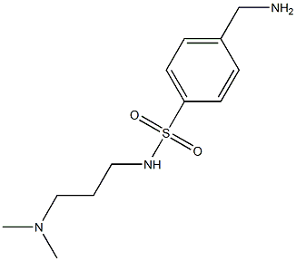 4-(aminomethyl)-N-[3-(dimethylamino)propyl]benzenesulfonamide Struktur