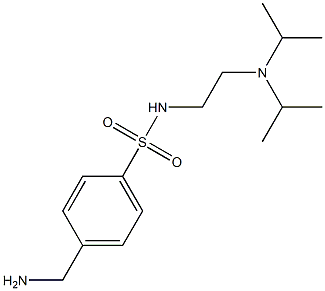 4-(aminomethyl)-N-{2-[bis(propan-2-yl)amino]ethyl}benzene-1-sulfonamide Struktur