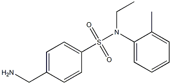 4-(aminomethyl)-N-ethyl-N-(2-methylphenyl)benzene-1-sulfonamide Struktur