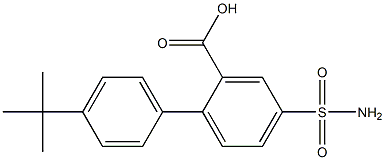 4-(aminosulfonyl)-4'-tert-butyl-1,1'-biphenyl-2-carboxylic acid Struktur