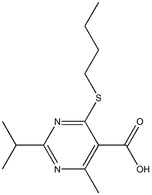 4-(butylthio)-2-isopropyl-6-methylpyrimidine-5-carboxylic acid Struktur