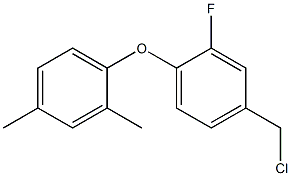 4-(chloromethyl)-1-(2,4-dimethylphenoxy)-2-fluorobenzene Struktur