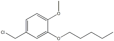 4-(chloromethyl)-1-methoxy-2-(pentyloxy)benzene Struktur