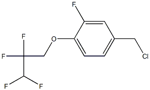 4-(chloromethyl)-2-fluoro-1-(2,2,3,3-tetrafluoropropoxy)benzene Struktur