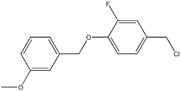 4-(chloromethyl)-2-fluoro-1-[(3-methoxyphenyl)methoxy]benzene Struktur