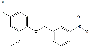 4-(chloromethyl)-2-methoxy-1-[(3-nitrophenyl)methoxy]benzene Struktur