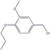 4-(chloromethyl)-2-methoxy-1-propoxybenzene Struktur