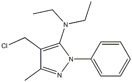 4-(chloromethyl)-N,N-diethyl-3-methyl-1-phenyl-1H-pyrazol-5-amine Struktur