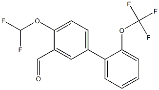 4-(difluoromethoxy)-2'-(trifluoromethoxy)-1,1'-biphenyl-3-carbaldehyde Struktur