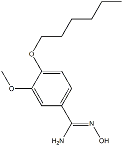 4-(hexyloxy)-N'-hydroxy-3-methoxybenzene-1-carboximidamide Struktur