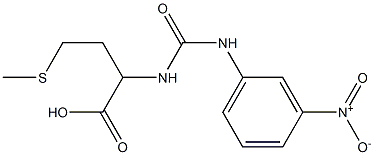 4-(methylsulfanyl)-2-{[(3-nitrophenyl)carbamoyl]amino}butanoic acid Struktur