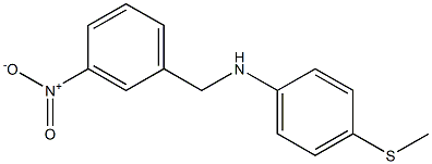 4-(methylsulfanyl)-N-[(3-nitrophenyl)methyl]aniline Struktur