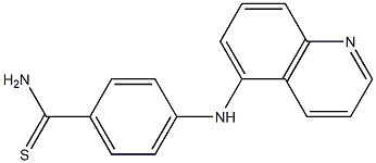 4-(quinolin-5-ylamino)benzene-1-carbothioamide Struktur