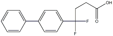 4,4-difluoro-4-(4-phenylphenyl)butanoic acid Struktur