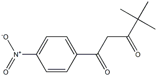 4,4-dimethyl-1-(4-nitrophenyl)pentane-1,3-dione Struktur