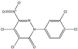 4,5-dichloro-2-(3,4-dichlorophenyl)-6-nitropyridazin-3(2H)-one Struktur