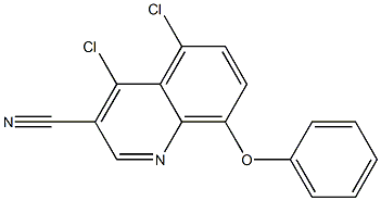 4,5-dichloro-8-phenoxyquinoline-3-carbonitrile Struktur