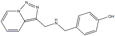 4-[({[1,2,4]triazolo[3,4-a]pyridin-3-ylmethyl}amino)methyl]phenol Struktur