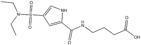 4-[({4-[(diethylamino)sulfonyl]-1H-pyrrol-2-yl}carbonyl)amino]butanoic acid Struktur