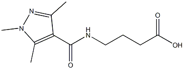 4-[(1,3,5-trimethyl-1H-pyrazol-4-yl)formamido]butanoic acid Struktur