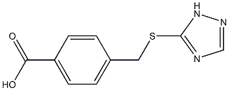 4-[(1H-1,2,4-triazol-5-ylsulfanyl)methyl]benzoic acid Struktur