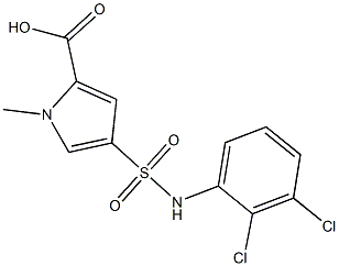 4-[(2,3-dichlorophenyl)sulfamoyl]-1-methyl-1H-pyrrole-2-carboxylic acid Struktur