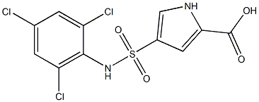 4-[(2,4,6-trichlorophenyl)sulfamoyl]-1H-pyrrole-2-carboxylic acid Struktur