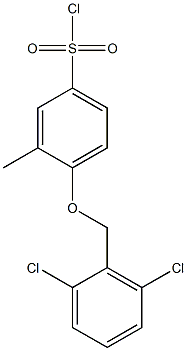 4-[(2,6-dichlorophenyl)methoxy]-3-methylbenzene-1-sulfonyl chloride Struktur