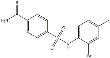 4-[(2-bromo-4-methylphenyl)sulfamoyl]benzene-1-carbothioamide Struktur