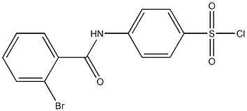 4-[(2-bromobenzene)amido]benzene-1-sulfonyl chloride Struktur