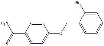 4-[(2-bromobenzyl)oxy]benzenecarbothioamide Struktur