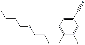 4-[(2-butoxyethoxy)methyl]-3-fluorobenzonitrile Struktur