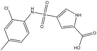 4-[(2-chloro-4-methylphenyl)sulfamoyl]-1H-pyrrole-2-carboxylic acid Struktur